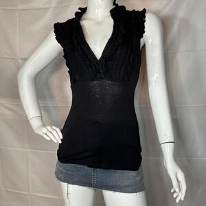Vintage Forever 21 Ruffle Top🖤 - Size M